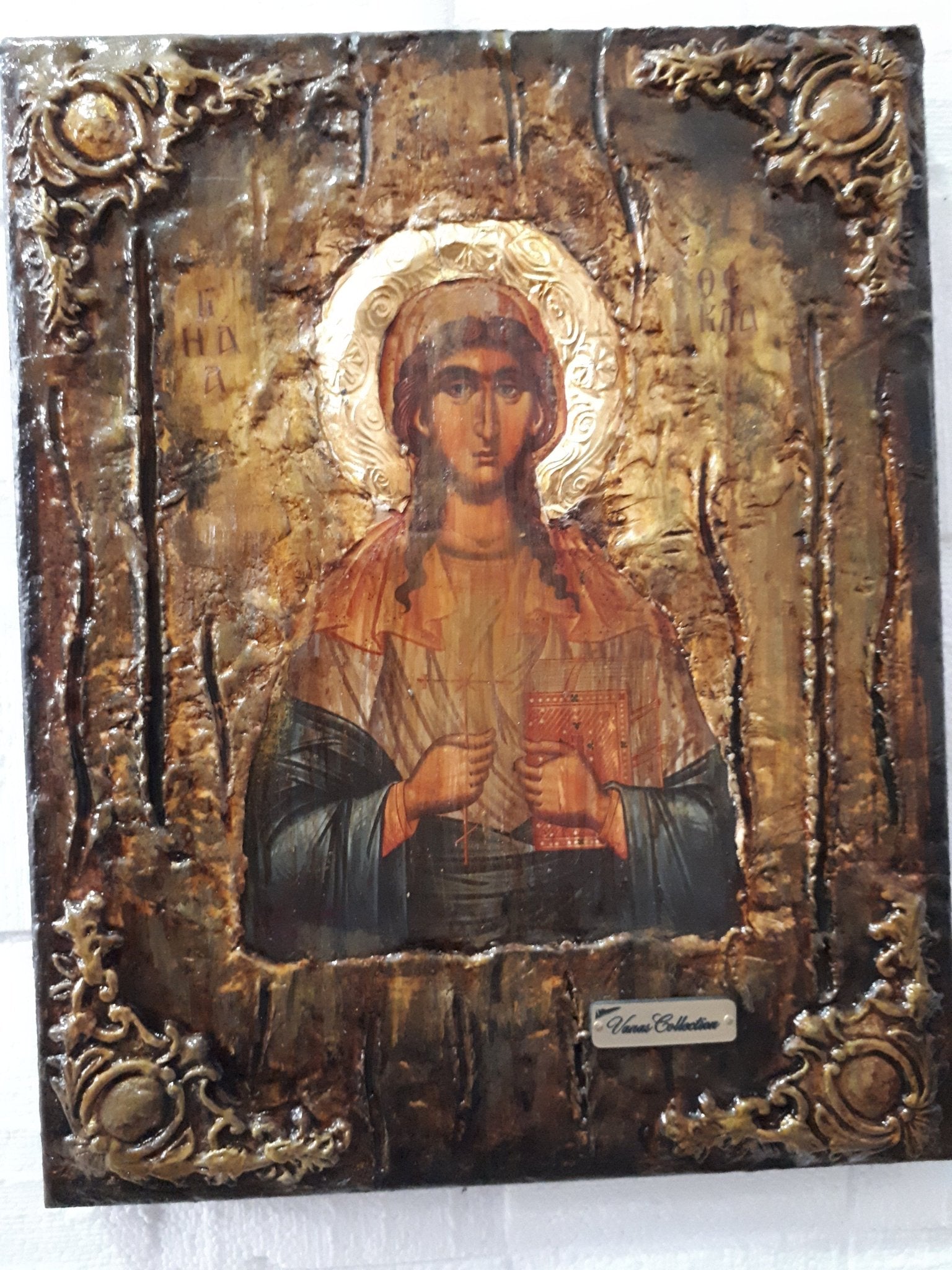 Saint Thecla Thekla Icon-Unique Handmade Orthodox Christian Byzantine Greek Made - Vanas Collection