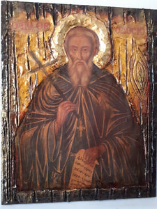 Saint Theodosius Theodosios the Great Cenobiarch-Greek Orthodox Icons on Wood - Vanas Collection