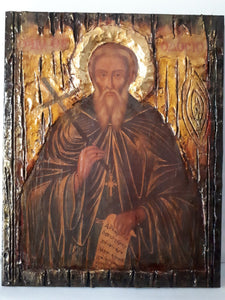 Saint Theodosius Theodosios the Great Cenobiarch-Greek Orthodox Icons on Wood - Vanas Collection