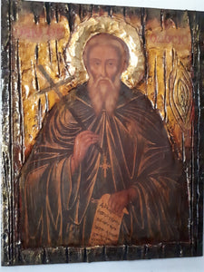 Saint Theodosius Theodosios the Great Cenobiarch-Greek Orthodox Icons on Wood - Vanas Collection
