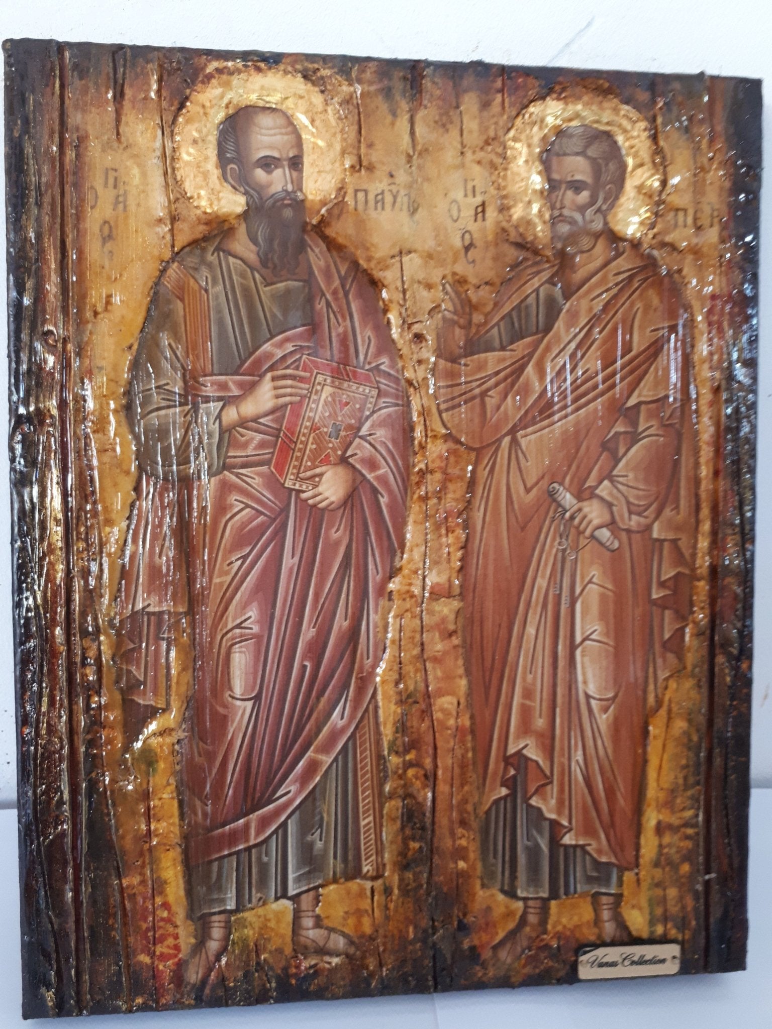 Saints Peter and Paul the Apostles Icon-Greek Russian Byzantine Orthodox Icons - Vanas Collection