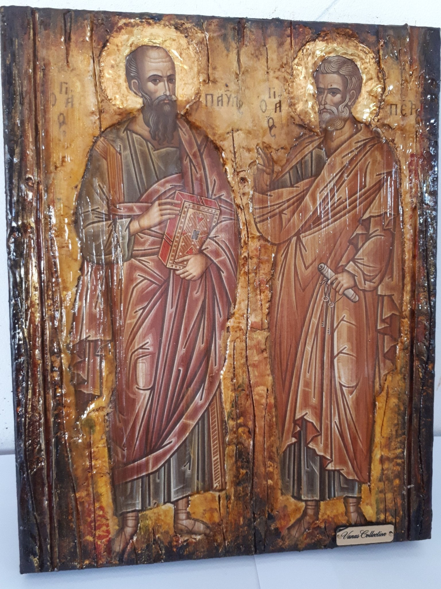 Saints Peter and Paul the Apostles Icon-Greek Russian Byzantine Orthodox Icons - Vanas Collection