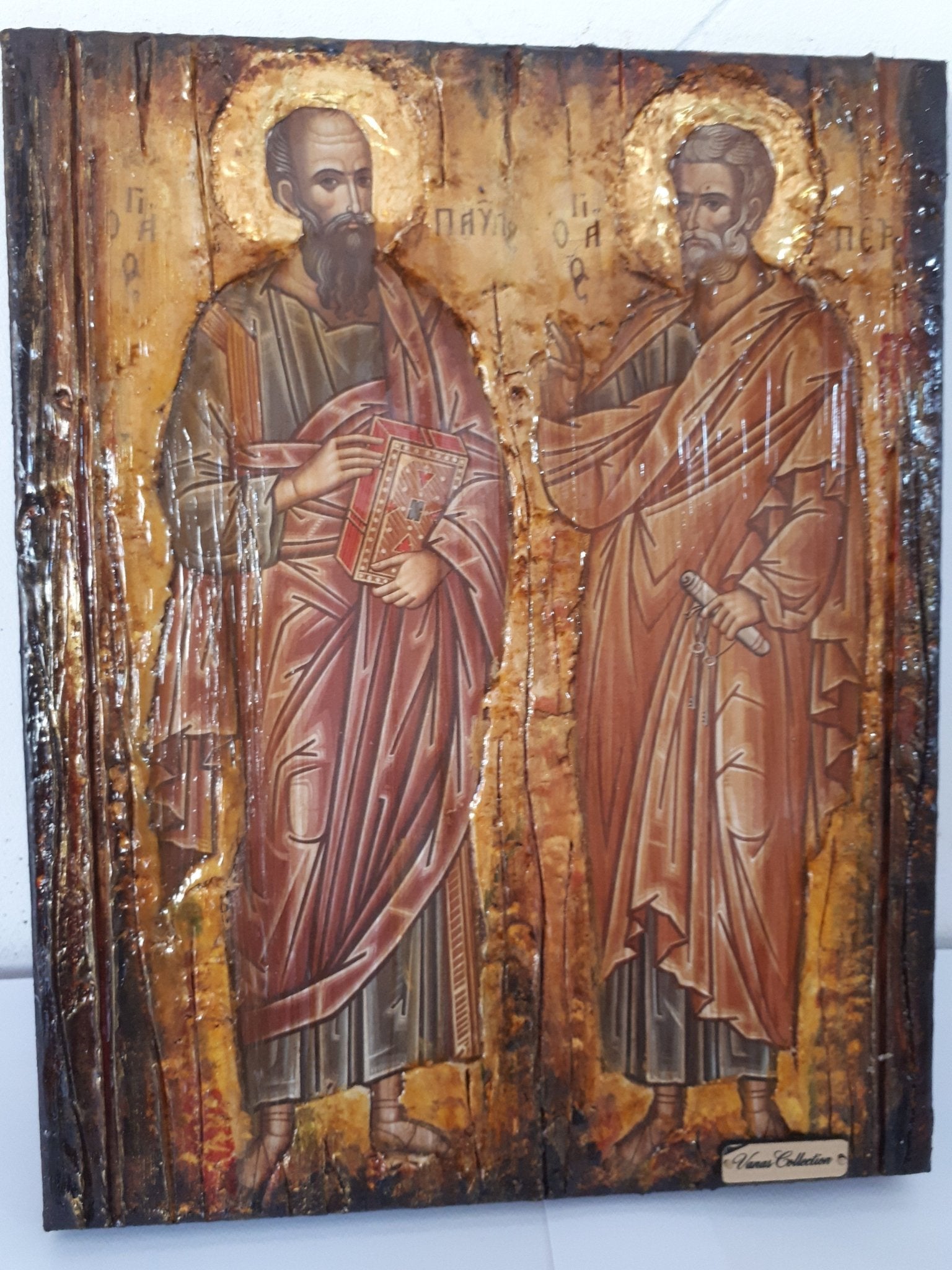 Saints Peter and Paul the Apostles Icon-Greek Russian Byzantine Orthodox Icons - Vanas Collection
