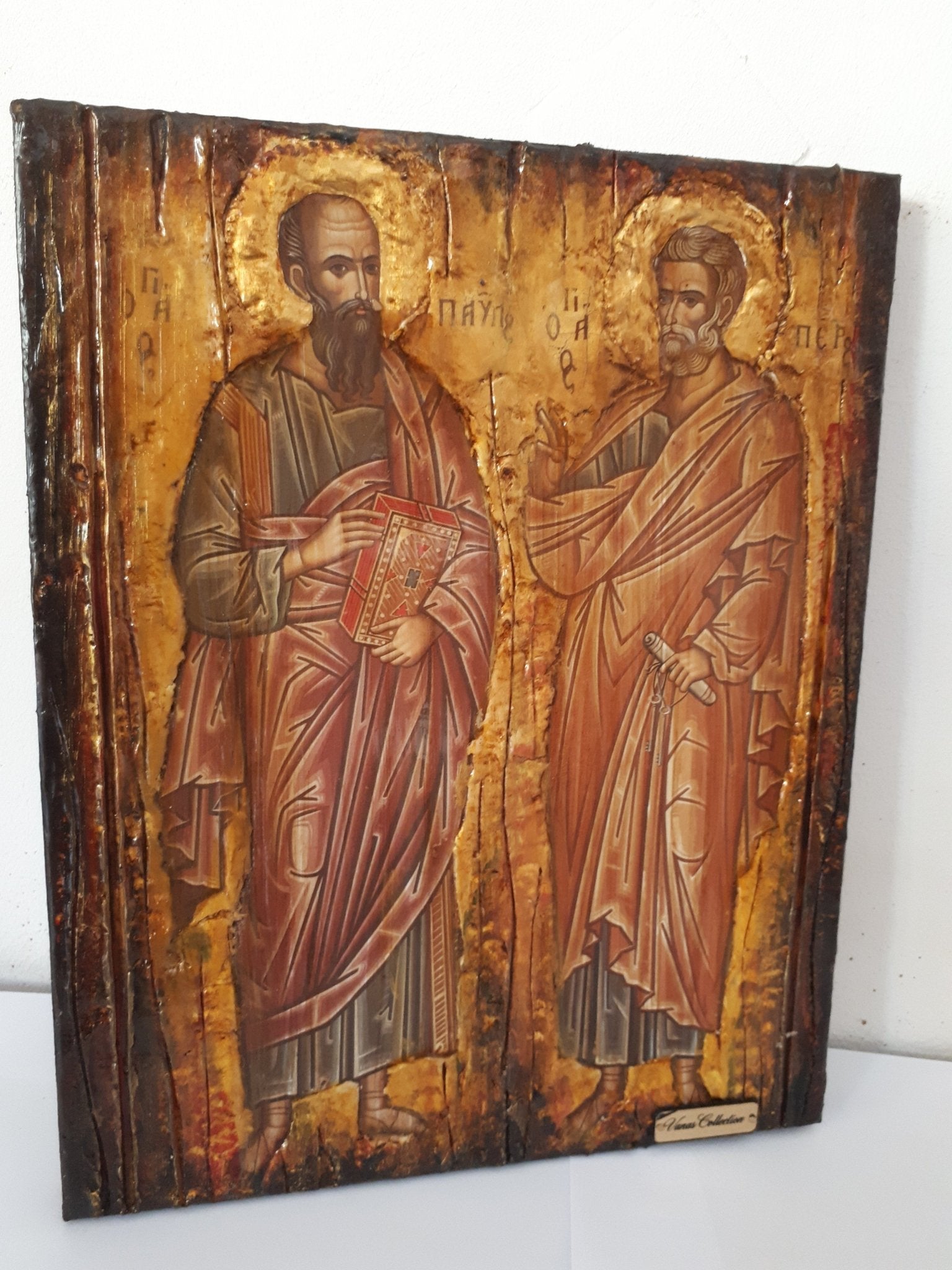 Saints Peter and Paul the Apostles Icon-Greek Russian Byzantine Orthodox Icons - Vanas Collection