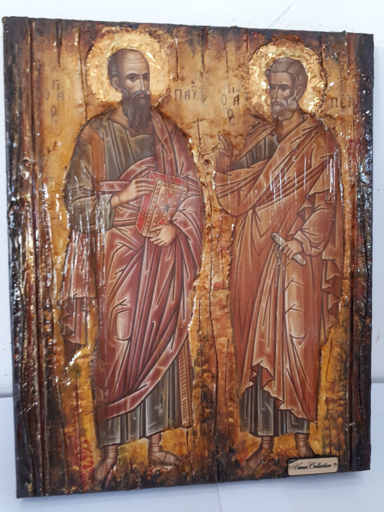 Saints Peter and Paul the Apostles Icon-Greek Russian Byzantine Orthodox Icons - Vanas Collection