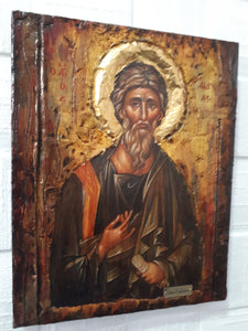 St. Andrew the Apostle-Handmade Greek Byzantine Icon-Orthodox Icon Antique - Vanas Collection