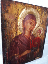Load image into Gallery viewer, St. Anna with Virgin Mary-Handmade Greek Orthodox Byzantine Icon Antique Style - Vanas Collection