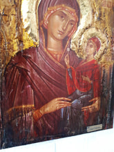 Load image into Gallery viewer, St. Anna with Virgin Mary-Handmade Greek Orthodox Byzantine Icon Antique Style - Vanas Collection