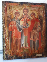 Laden Sie das Bild in den Galerie-Viewer, Synaxis Gathering of the Archangels Icon-Greek Byzantine Christian Handmade Icons - Vanas Collection