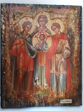 Laden Sie das Bild in den Galerie-Viewer, Synaxis Gathering of the Archangels Icon-Greek Byzantine Christian Handmade Icons - Vanas Collection