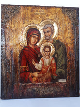 Laden Sie das Bild in den Galerie-Viewer, The Holy Family - Virgin and Child with Saint Joseph the Betrothed- Byzantine Icon - Vanas Collection