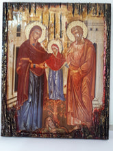 Load image into Gallery viewer, The Holy Forefathers Saints Anne And Joachim, With Virgin, Christianity Orthodox Byzantine Greek Icons - Vanas Collection