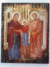 Load image into Gallery viewer, The Holy Forefathers Saints Anne And Joachim, With Virgin, Christianity Orthodox Byzantine Greek Icons - Vanas Collection