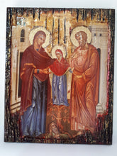 Load image into Gallery viewer, The Holy Forefathers Saints Anne And Joachim, With Virgin, Christianity Orthodox Byzantine Greek Icons - Vanas Collection