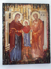 Load image into Gallery viewer, The Holy Forefathers Saints Anne And Joachim, With Virgin, Christianity Orthodox Byzantine Greek Icons - Vanas Collection