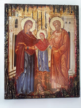 Load image into Gallery viewer, The Holy Forefathers Saints Anne And Joachim, With Virgin, Christianity Orthodox Byzantine Greek Icons - Vanas Collection