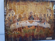 Laden Sie das Bild in den Galerie-Viewer, The Last Supper Icon, Jesus Christ icon- Greek Byzantine Antique Style Icons - Vanas Collection