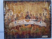 Load image into Gallery viewer, The Last Supper Icon, Jesus Christ icon- Greek Byzantine Antique Style Icons - Vanas Collection