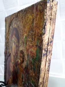 Virgin Mary and Jesus Christ Maria Rodon Orthodox Icon - Vanas Collection