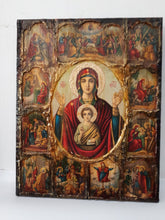 Load image into Gallery viewer, Virgin Mary and Jesus Christ the Life Icon- Greek Orthodox Russian Icons - Vanas Collection