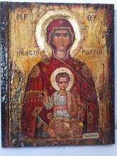Load image into Gallery viewer, Virgin Mary Eleftherotria Holy Icon -Greek Byzantine Antique Style Icons - Vanas Collection