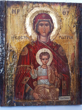 Laden Sie das Bild in den Galerie-Viewer, Virgin Mary Eleftherotria Holy Icon -Greek Byzantine Antique Style Icons - Vanas Collection