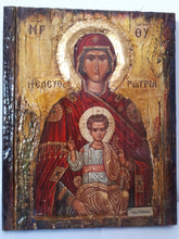 Load image into Gallery viewer, Virgin Mary Eleftherotria Holy Icon -Greek Byzantine Antique Style Icons - Vanas Collection