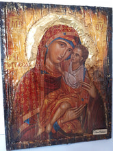 Load image into Gallery viewer, Virgin Mary Giatrissa with Jesus Christ icon- Greek Orthodox Byzantine Handmade Icons - Vanas Collection