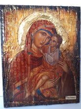 Load image into Gallery viewer, Virgin Mary Giatrissa with Jesus Christ icon- Greek Orthodox Byzantine Handmade Icons - Vanas Collection