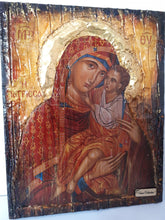 Load image into Gallery viewer, Virgin Mary Giatrissa with Jesus Christ icon- Greek Orthodox Byzantine Handmade Icons - Vanas Collection