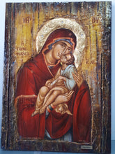 Laden Sie das Bild in den Galerie-Viewer, Virgin Mary Glykofilousa Panagia Glykophilousa- Greek Orthodox Byzantine Icons - Vanas Collection