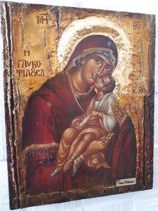 Virgin Mary Glykofilousa Panagia Glykophilousa- Greek Orthodox Byzantine Icons - Vanas Collection