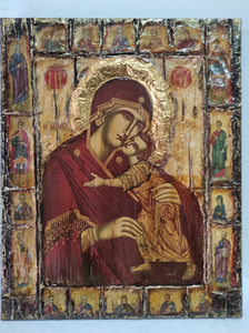 Virgin Mary Glykofilousa Panagia Glykophilousa Icon- Greek Orthodox Byzantine Icons - Vanas Collection