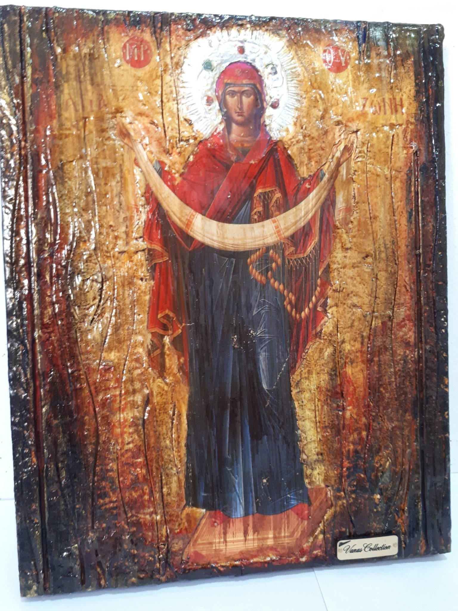 Virgin Mary Holy Zone Icon- Greek Russian Byzantine Orthodox Icons - Vanas Collection