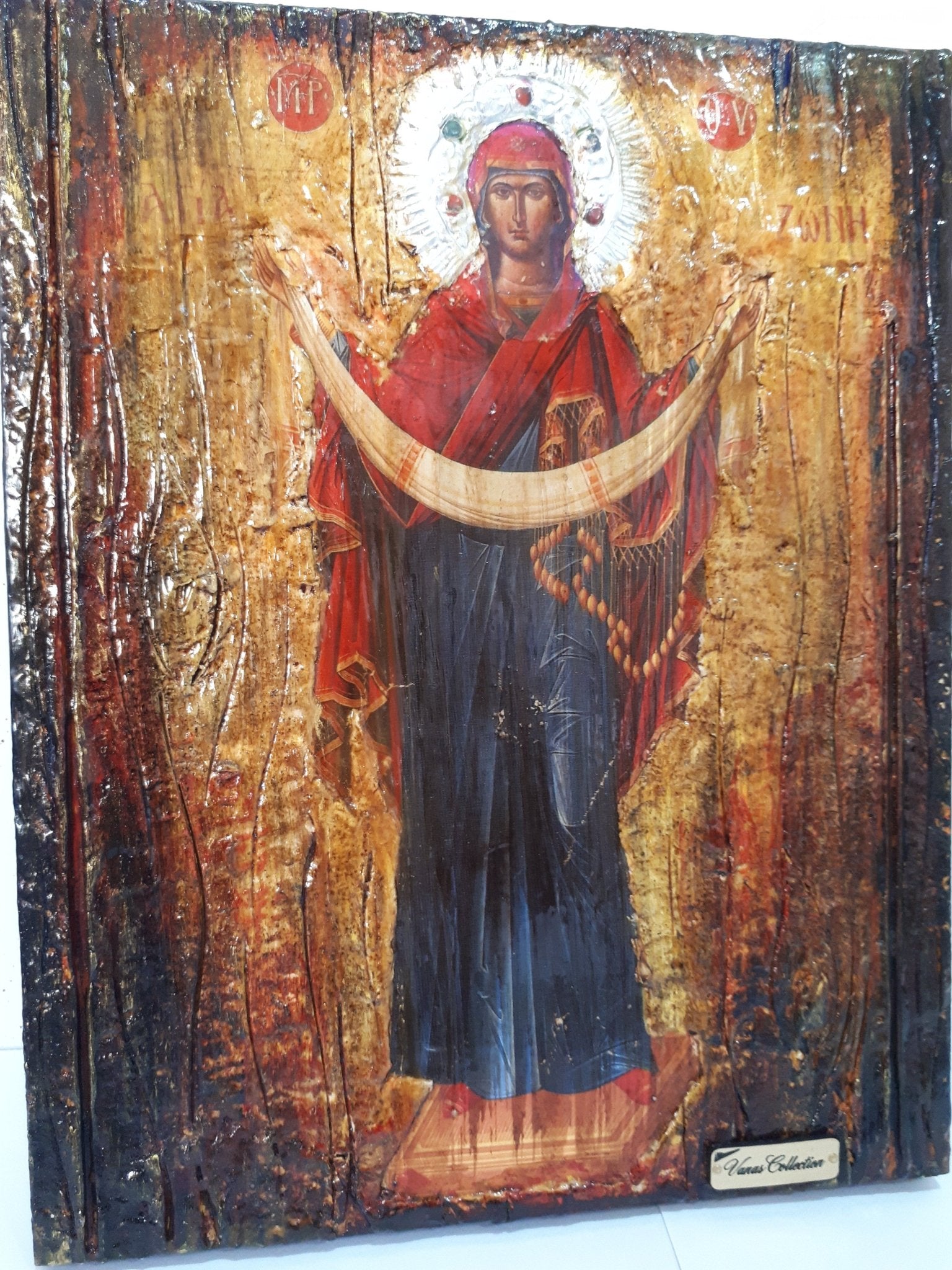 Virgin Mary Holy Zone Icon- Greek Russian Byzantine Orthodox Icons - Vanas Collection