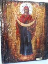 Load image into Gallery viewer, Virgin Mary Holy Zone Icon- Greek Russian Byzantine Orthodox Icons - Vanas Collection