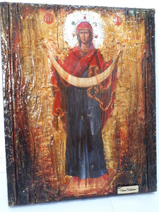 Virgin Mary Holy Zone Icon- Greek Russian Byzantine Orthodox Icons - Vanas Collection