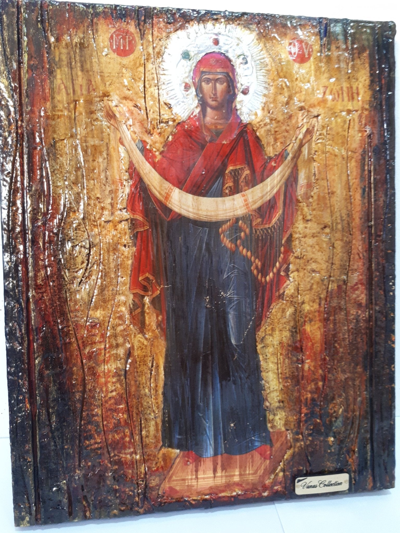 Virgin Mary Holy Zone Icon- Greek Russian Byzantine Orthodox Icons - Vanas Collection
