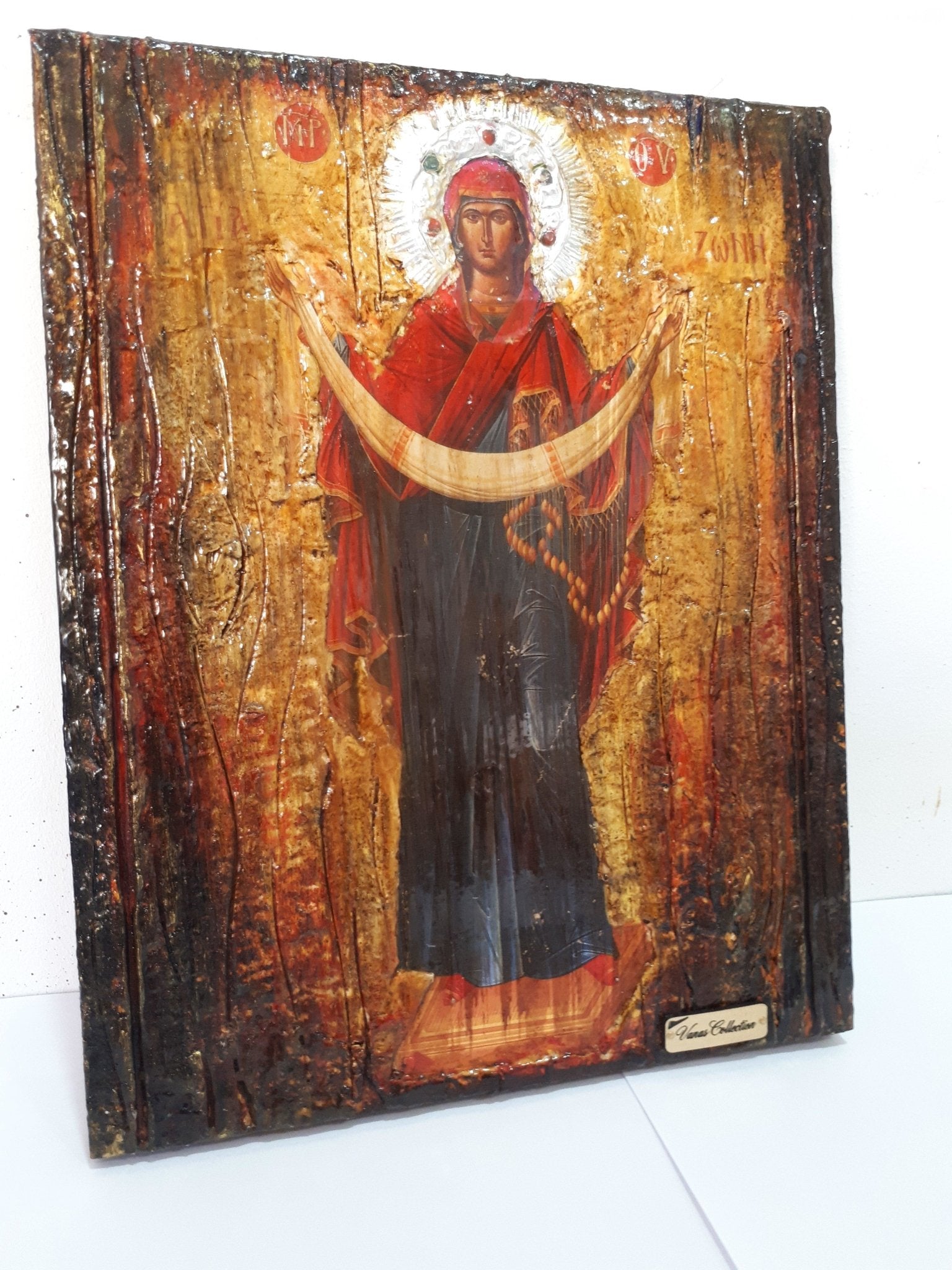 Virgin Mary Holy Zone Icon- Greek Russian Byzantine Orthodox Icons - Vanas Collection