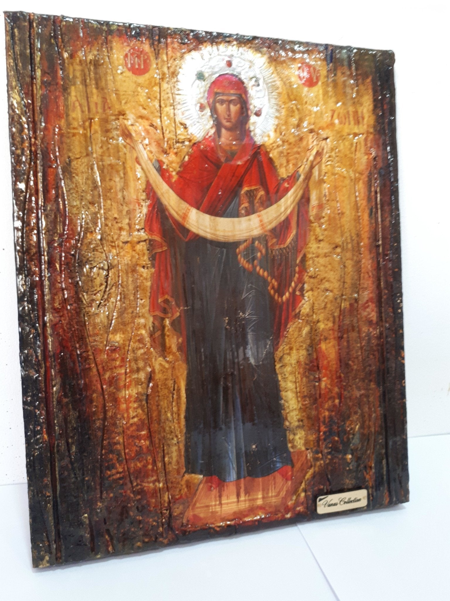 Virgin Mary Holy Zone Icon- Greek Russian Byzantine Orthodox Icons - Vanas Collection