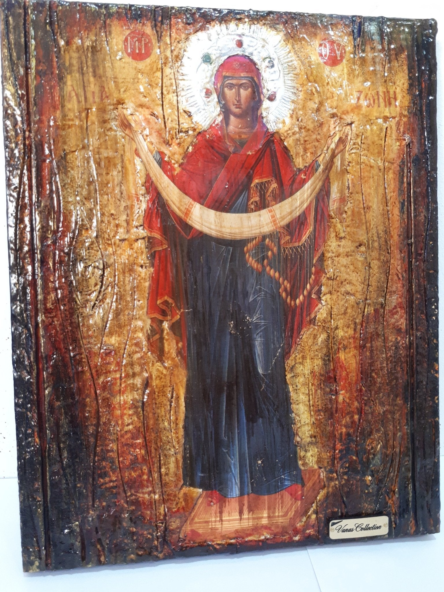 Virgin Mary Holy Zone Icon- Greek Russian Byzantine Orthodox Icons - Vanas Collection