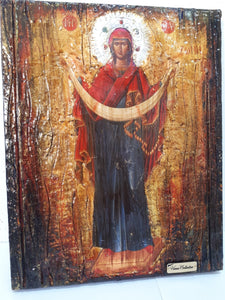 Virgin Mary Holy Zone Icon- Greek Russian Byzantine Orthodox Icons - Vanas Collection
