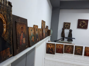 Virgin Mary Maria RODON with Jesus Christ Orthodox Antique Style Icon - Vanas Collection