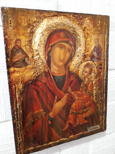 Virgin Mary Odigitria-Jesus Christ Icon-Greek Orthodox Christian Icon - Vanas Collection