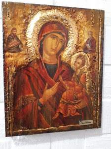 Virgin Mary Odigitria-Jesus Christ Icon-Greek Orthodox Christian Icon - Vanas Collection