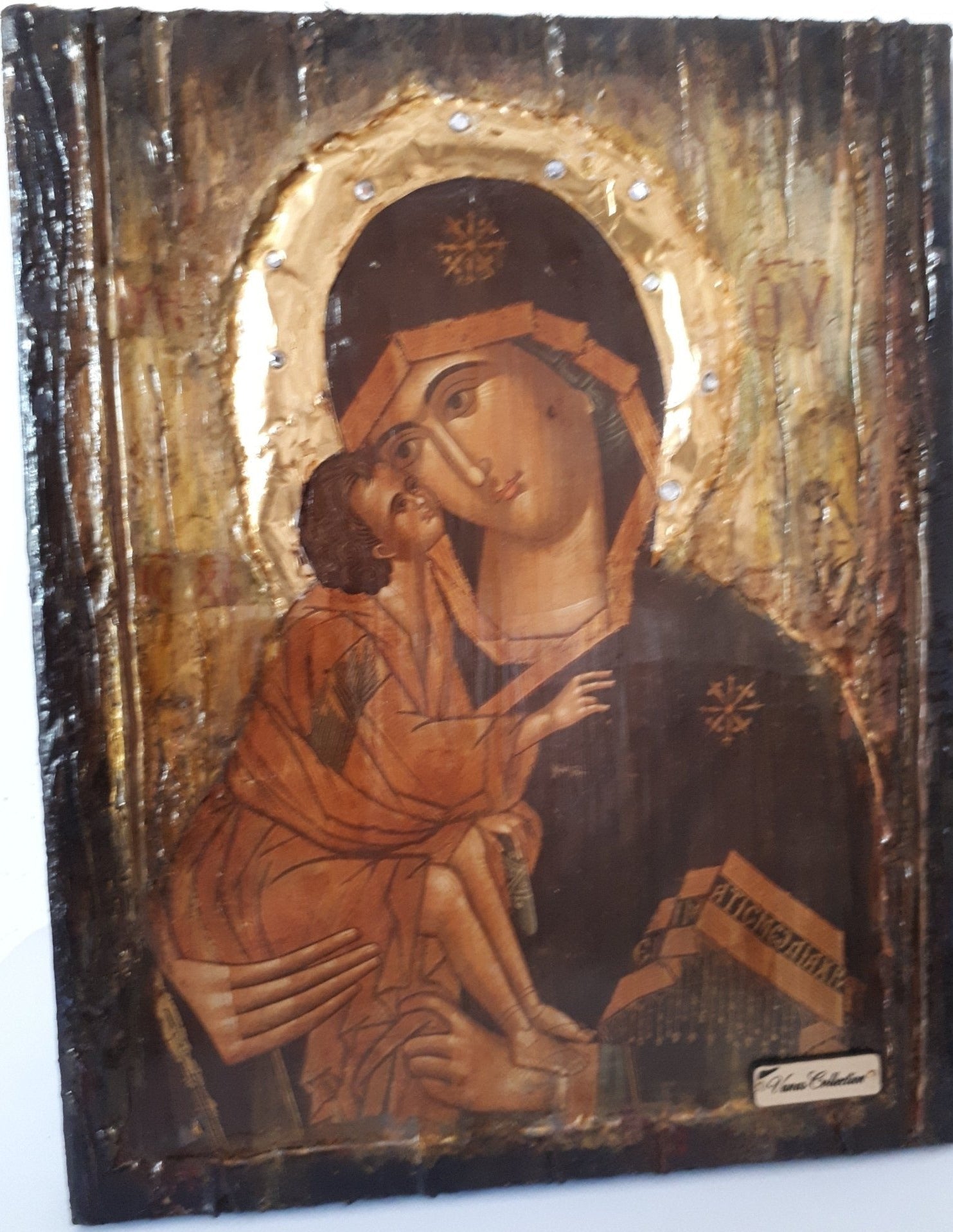 Virgin Mary of Love Donskaya Russian Icon-Orthodox Antique Style Icon - Vanas Collection