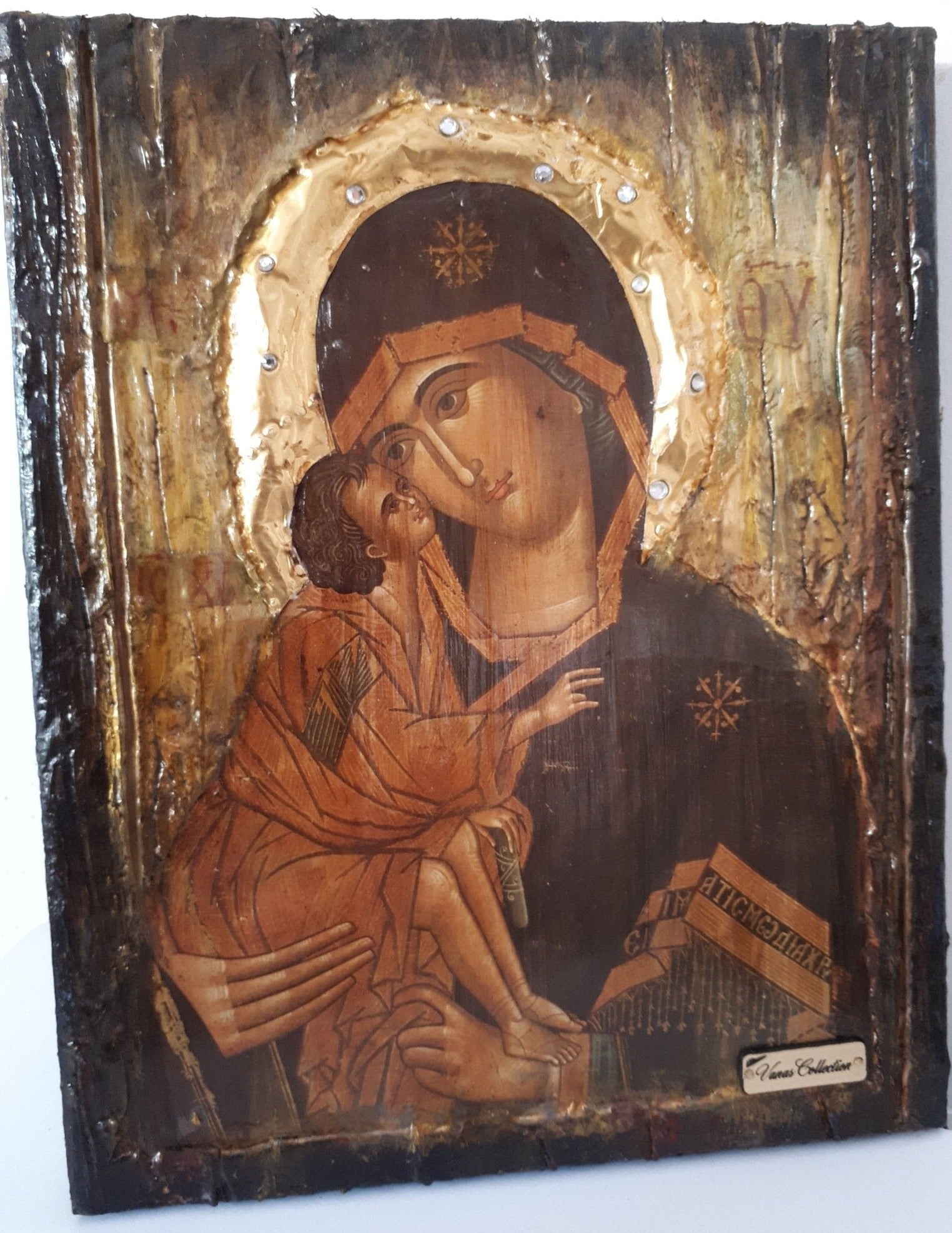 Virgin Mary of Love Donskaya Russian Icon-Orthodox Antique Style Icon - Vanas Collection