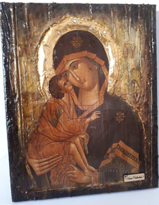 Virgin Mary of Love Donskaya Russian Icon-Orthodox Antique Style Icon - Vanas Collection