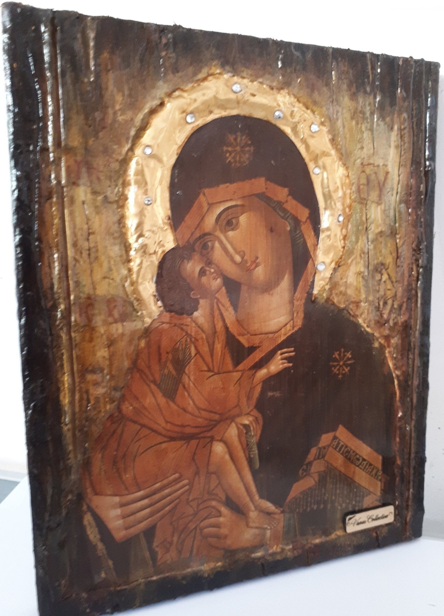 Virgin Mary of Love Donskaya Russian Icon-Orthodox Antique Style Icon - Vanas Collection