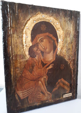 Load image into Gallery viewer, Virgin Mary of Love Donskaya Russian Icon-Orthodox Antique Style Icon - Vanas Collection